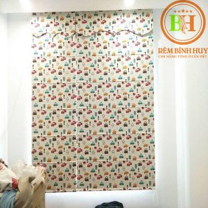 Rèm Vải Roman 3 Lớp BH20R