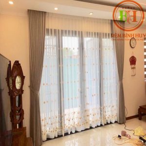 rèm vải 2 lớp phòng khách