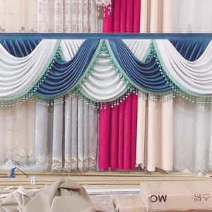 Mẫu rèm vải tân cổ điện tự động